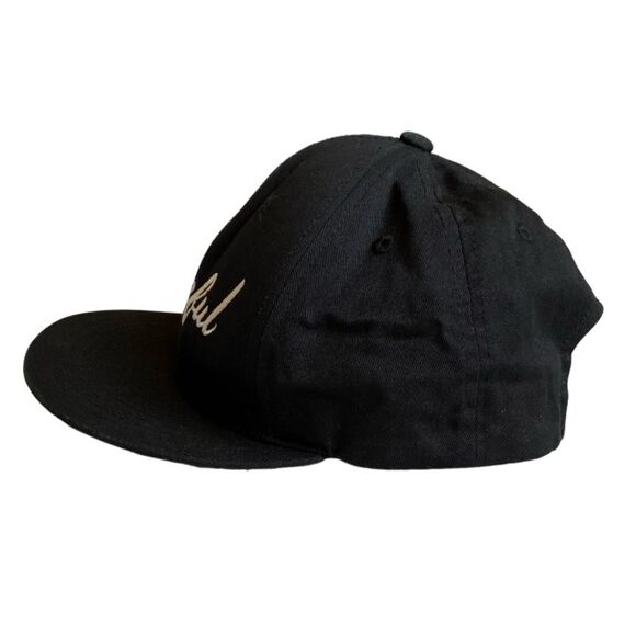 KB Ethos Grateful Embroidered Black Snapback Cotton Baseball Hat Cap - Picture 6 of 12